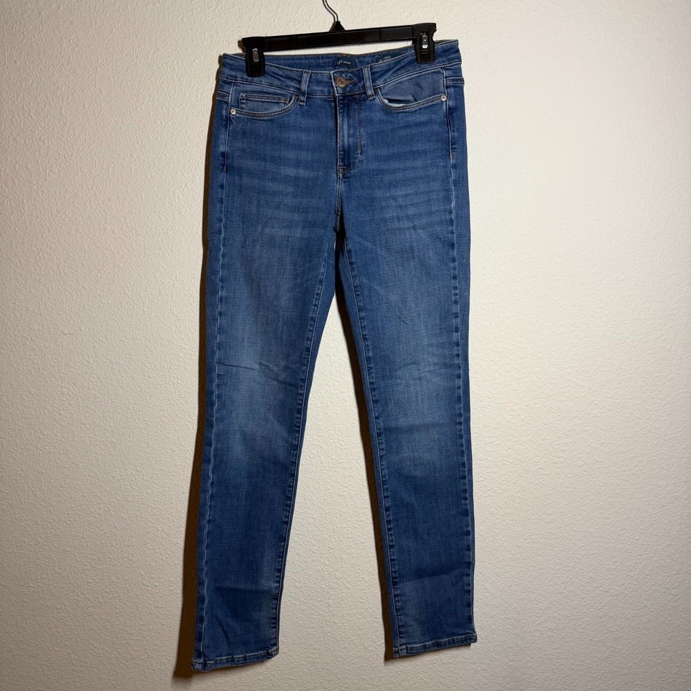 J.jill Jeans Womens 30x29.5 Blue Denim Medium Wash Boyfriend Straight Leg Ankle